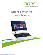 Acer Aspire Switch 10 User Manual Pdf Download Manualslib