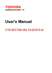 Toshiba C70 B User Manual Pdf Download Manualslib