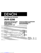 Denon AVR-3200 Manuals | ManualsLib