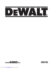 Dewalt DW745 Manuals | ManualsLib