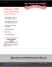 Overhead Door Odyssey 1000 7030 Manuals Manualslib