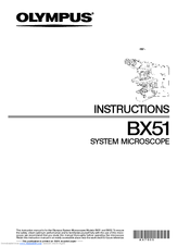 Olympus BX51 Manuals | ManualsLib