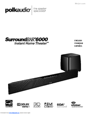 surroundbar polk audio manual user manualslib manuals
