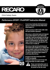 Recaro Performance SPORT Manuals | ManualsLib