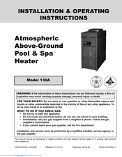 Raypak Pool Spa Heaters 206a 406a