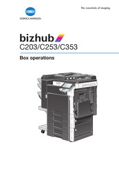 Konica Minolta Bizhub C203 Series Manuals Manualslib