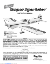 great planes giant super sportster