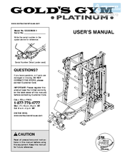 Gold's gym Platinum GGBE6958.1 Manuals | ManualsLib