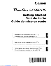 Canon PowerShot SX600 HS Manuals | ManualsLib