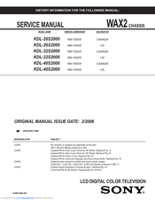 Sony Kdl 40s2000 Manual