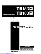 Takeuchi TB180FR Manuals | ManualsLib