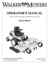walker mower parts manual
