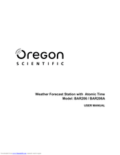 Oregon scientific BAR206 Manuals | ManualsLib