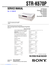 Sony STR-K670P (HT-DDW670) Manuals | ManualsLib