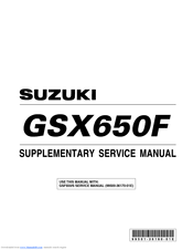 Suzuki GSX650F Manuals | ManualsLib