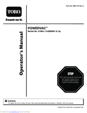 Toro POWERVAC 51984 Manuals | ManualsLib