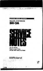 Roland SH-3A Manuals | ManualsLib