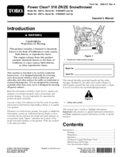 Toro Power Clear 518 ZE 38473 Manuals | ManualsLib