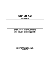 Lectrosonics SR170 AC Manuals | ManualsLib
