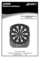 accudart electronic dartboard game list