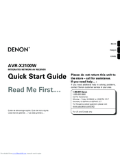 Denon AVR-X2100W Manuals | ManualsLib
