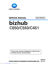 Konica Minolta Bizhub C650 Service Manual Pdf Download Manualslib