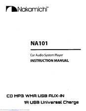 Nakamichi Na101 Instruction Manual Pdf Download Manualslib