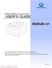 Konica Minolta Bizhub 20p Manuals Manualslib