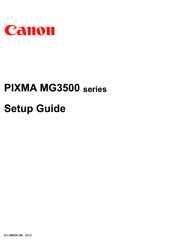 Canon Pixma MG3500 Series Manuals | ManualsLib