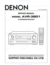 Denon AVR-3801 Manuals | ManualsLib