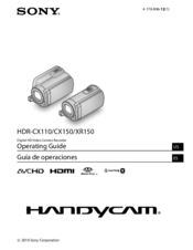 Sony handycam hdr cx110 manual