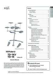 Roland V Drums Td 1kv Manuals Manualslib