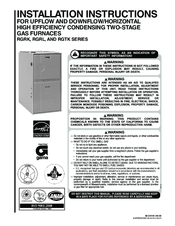 Rheem furnace manual de servicio rgv mod