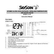 Atomic clock setting instructions