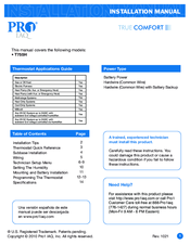 Pro1 iaq T755H Manuals | ManualsLib