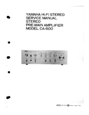 Yamaha CA-600 Manuals | ManualsLib