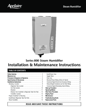 Aprilaire 800 Series Manuals | ManualsLib