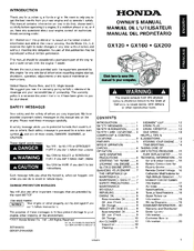 Honda GX160 Manuals | ManualsLib