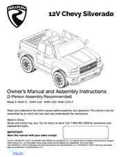 Rollplay 12v Chevy Silverado W461 C Owner S Manual And Assembly Instructions Pdf Download Manualslib