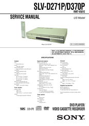 Sony SLV-D271P - Dvd/vcr Combo Manuals | ManualsLib