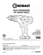 Kobalt K20LD-26A Manuals | ManualsLib