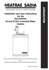 Heatrae Sadia Multipoint 10 Manuals Manualslib