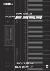 Yamaha PSR-E353 Manuals | ManualsLib