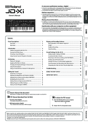 Roland Jd Xi Manuals Manualslib