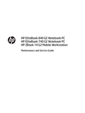 Hp Elitebook 840 G2 Notebook Pc Manuals Manualslib
