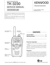 Kenwood TK 3230 - FreeTalk XLS UHF Manuals | ManualsLib