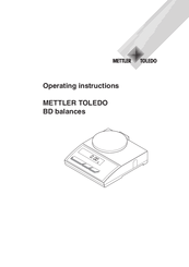 Mettler toledo BD6000 Manuals | ManualsLib