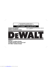 Dewalt XR LI-ION DCG412 Manuals | ManualsLib