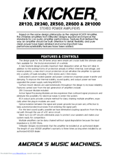 Kicker ZR240 Manuals | ManualsLib