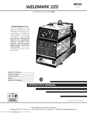Lincoln electric WELDMARK 225 Manuals | ManualsLib
